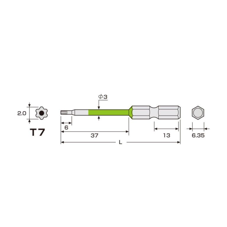 تصویر  سری پیچ گوشتی (T7) 65 میلیمتر ACTX-0765